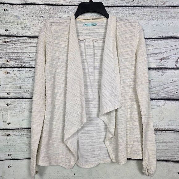 Maurices Cream Textured Open Front Cardigan S - Picture 2 of 9